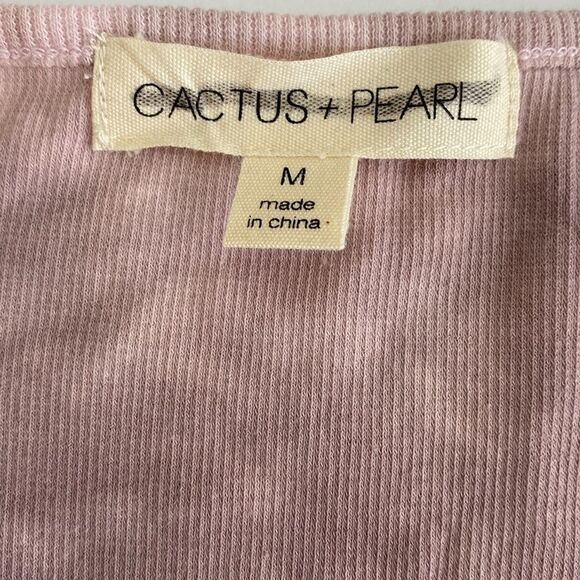 Cactus & pearl pink mauve tye dye buttons ribbed sleeves length 20 inches - Picture 4 of 4